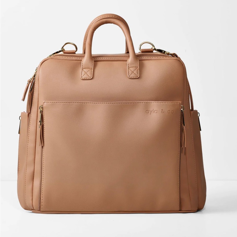 Ayla Diaper Bag Full Size Light Brown